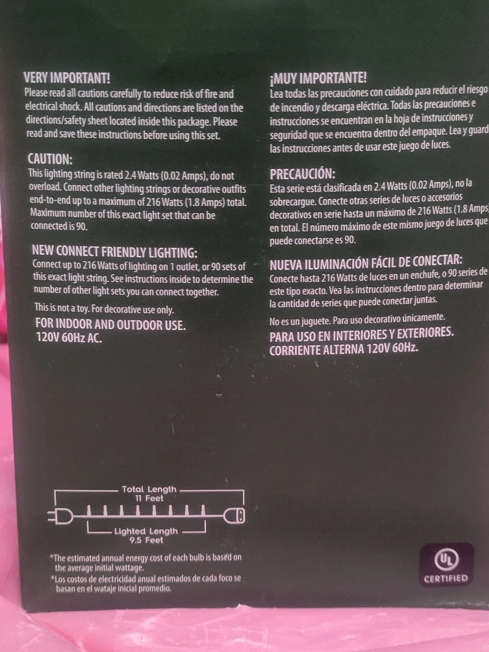 Holiday Time Pink Mini LED String Lights - 50 Count